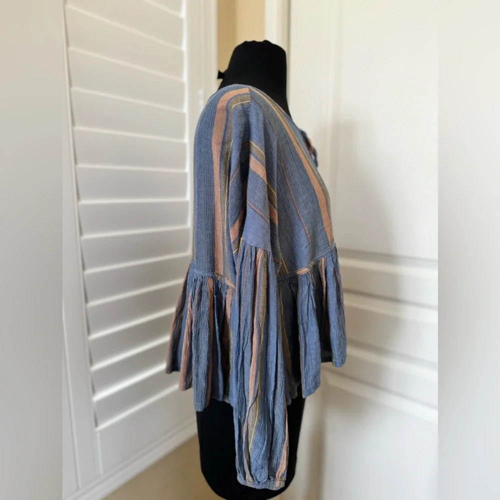 O'Neill | Women's Rosie Stripe Top Moss Green blue - Size XS - Picture 7 of 8